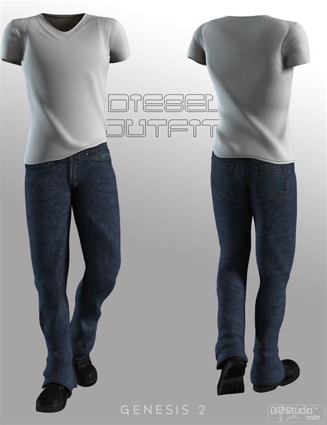 Diesel Outfit For Genesis 2 Males Daz 3d