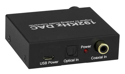 192khz Dac 24 Bit Digital To Analog Audio Converter Volume Control Optical Coaxial Toslink To