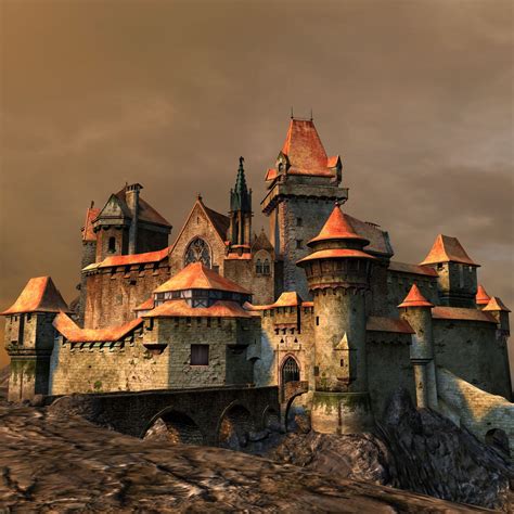 Medieval Fortress, Castle, Burg 3D Model $99 - .obj .ma .fbx - Free3D