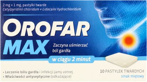 OROFAR Max pastylki na ból gardła 10 szt Drogeria Rossmann pl