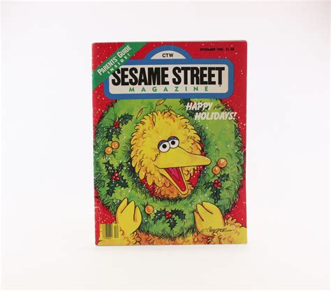 Vintage Magazine Sesame Street Magazine December 1986 Happy Holidays