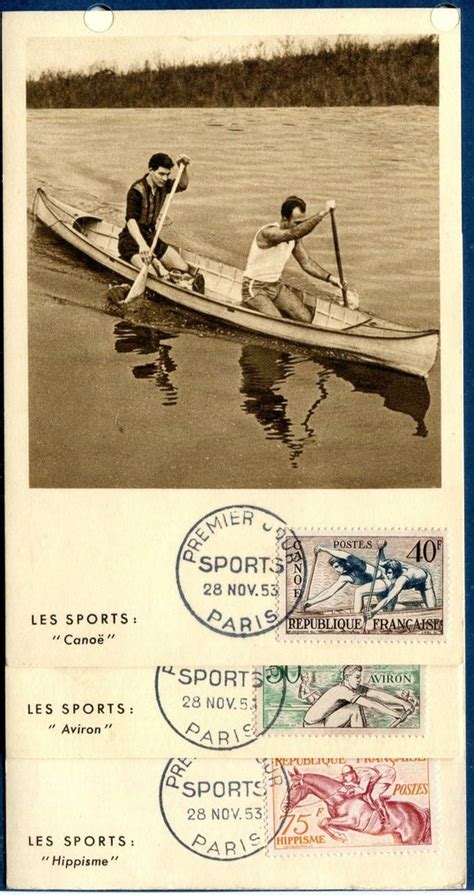 France France Série Jeux olympiques Helsinki 1952 960 965 sur cartes