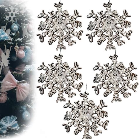 Funny Fuck Snowflake Christmas Ornament Perfect Ornament For Annual Summary Wooden Hanging