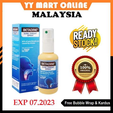 Jual Betadine Sore Throat Spray 50ml Import Malaysia Exp 2023 Original