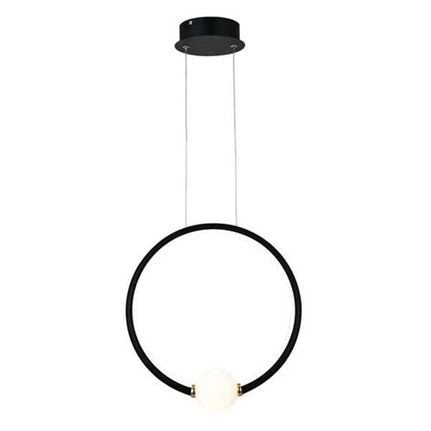 Pendente Redondo Preto Globo 45cm Led 30W 4000K Bivolt Paris Luz