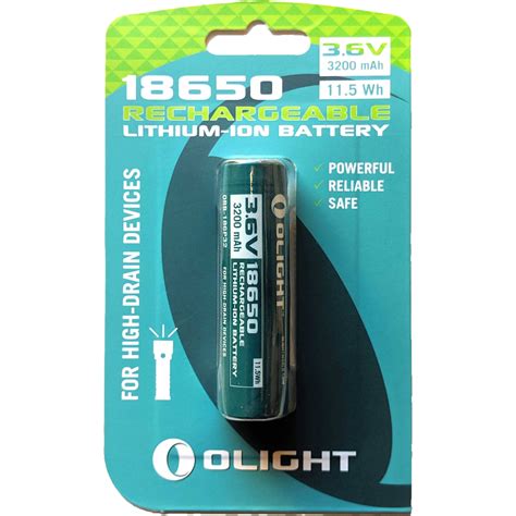 Olight 18650 Rechargeable Lithium Ion Battery 186503200MAH B H