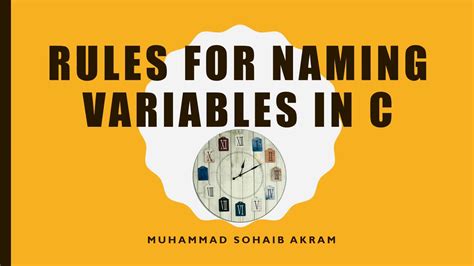 Rules For Naming Variables In C Language Ics Part Youtube