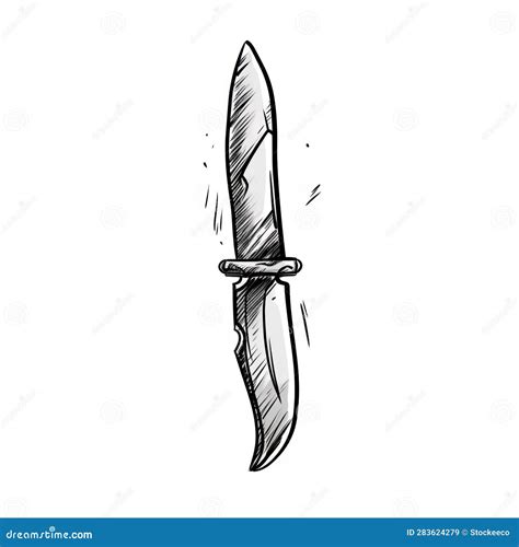 Hand Drawn Vector Sketch Of A Blade On White Background Stock