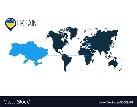 Ukraine Location Modern Map For Infographics All Vector Image