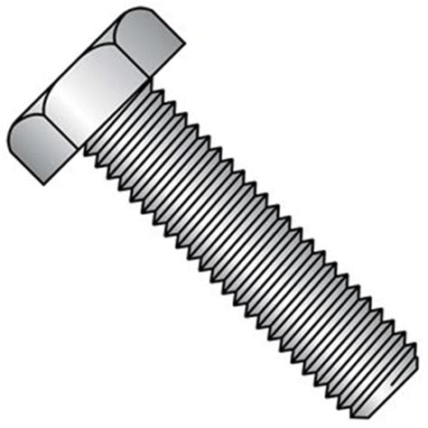 Hex Tap Bolt 038 16 X 2 In Grade 5 Medium Carbon Steel Zinc Cr Plus 3 Ft A307