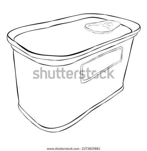 Corned Beef Can Vector Hand Draw Stock Vector Royalty Free 2373829881