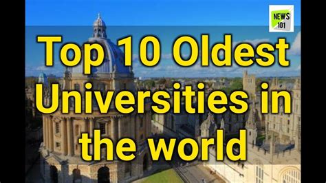 Top 10 Oldest Universities In The World News 101 Youtube