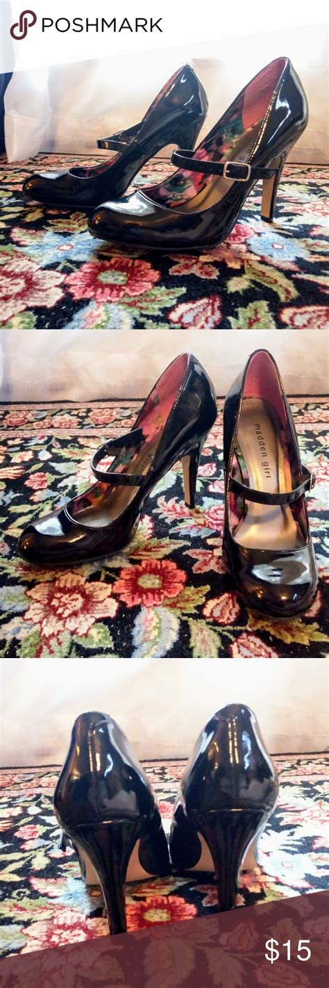 Madden Girl Black Heels Black Patent Leather Heels Patent Leather