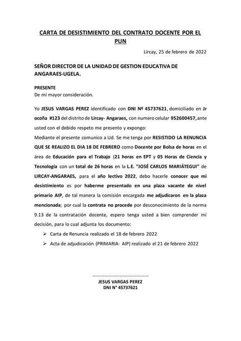 Carta De Renunciadocx Bienestar Medicina Images And Photos Finder