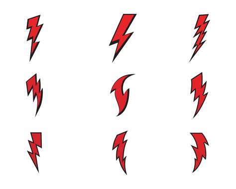 Lightning bolt flash thunderbolt icons vector 579428 Vector Art at Vecteezy