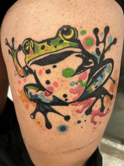 Ribbit Frog Tattoo By Darrel Harris At Voodoo Tattoo In Villa Park Il