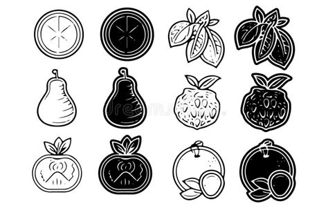 Simple Set Of Fruits Related Vector Line Iconsfruit Icon Collection Vector Illustration Stock