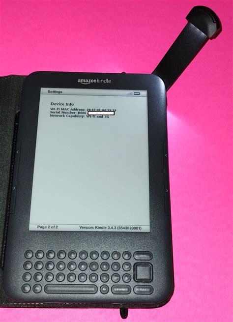 Amazon Kindle Keyboard 6 D00901 Black Lighted Case Bundle New Battery