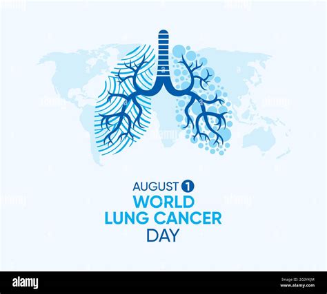 Vector Illustration Of World Lung Cancer Day Poster Design Stock Vector