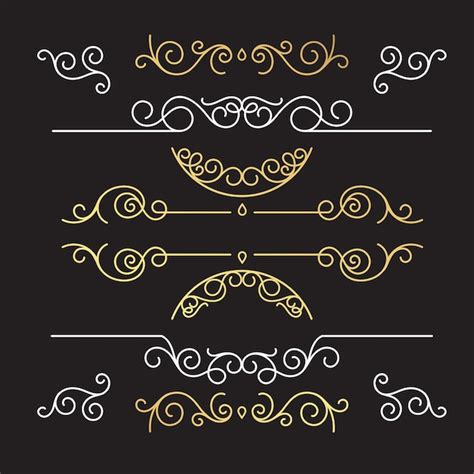 Premium Vector Vintage Ornaments Swirls And Scrolls Decorations