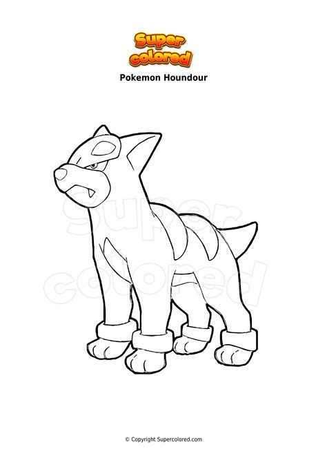 Disegno Da Colorare Pokemon Houndour Supercolored The Best Porn Website