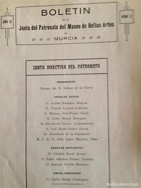 Murcia Boletin De La Junta Del Patronato Del Mu Comprar Revistas Y