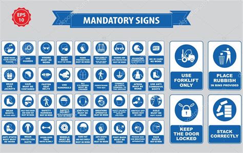 Mandatory Instructions Signs Stock Vector Image By ©coolvectormaker