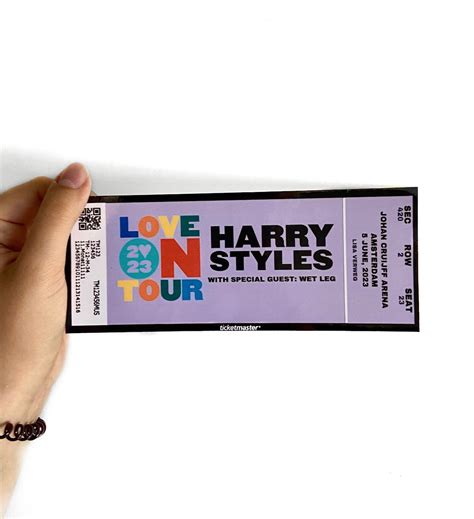 Harry Styles love on tour 2023 souvenir ticket customizable Etsy España