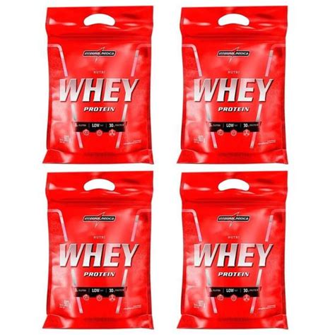 Combo 4x Nutri Whey Isolado Concentrado 907 Refil Integralmedica