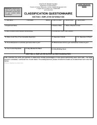 Rhode Island Classification Questionnaire Fill Out Sign Online And