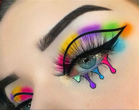 Crazy Eye Makeup Rainbow Eye Makeup Edgy Makeup Colorful Eye Makeup