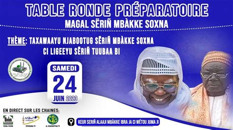 En Direct De Touba Table Ronde Wacciayou Magal Serigne Mbacke Sokhna