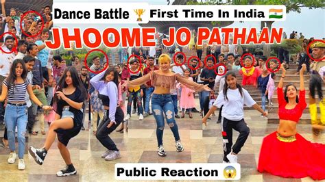 Jhoome Jo Pathaan Song Dance Challenge In Public Public Reaction