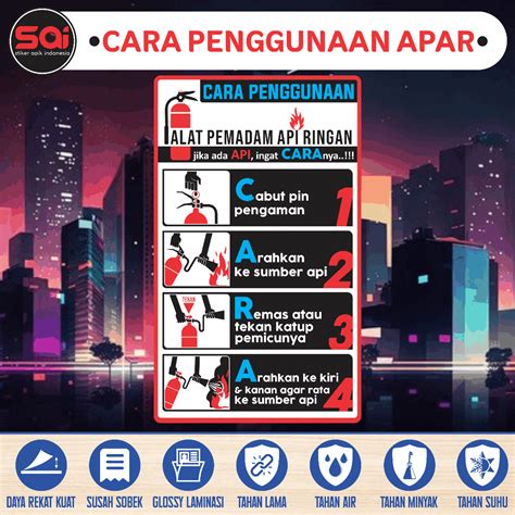 Jual Stiker Vinyl Anti Air CARA PENGGUNAAN ALAT PEMADAM API RINGAN