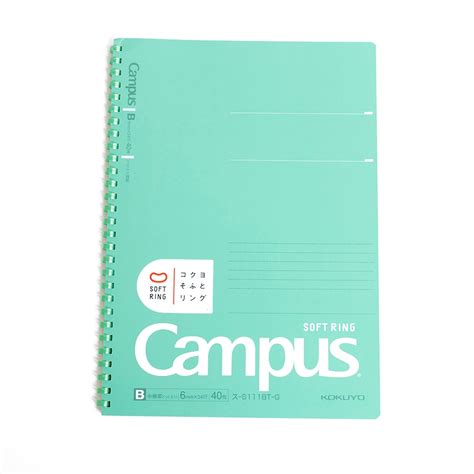 Kokuyo Soft Ring B Dotted Line Notebook Sheets Green