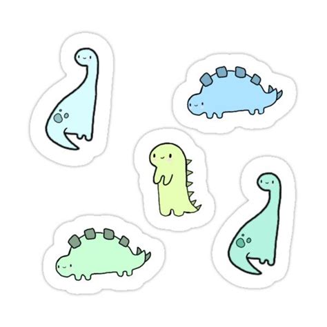 Cute Baby Dinosaur Sticker Pack Sticker For Sale By Blar 417