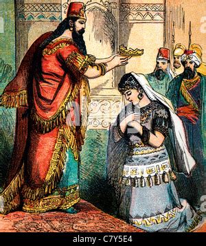 Bible Stories - Illustration Of King Ahasuerus Gives His Ring To Haman ...