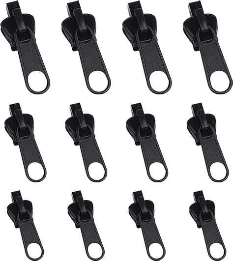 12pcs Curseur Fermeture Eclair Clipsable Instantané de Remplacement de