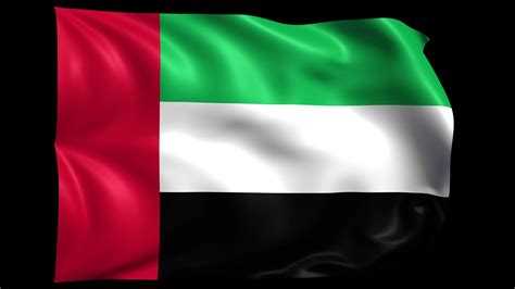 United Arab Emirates Flag Weaving Animation. 4K UAE Flag Flying in the ...