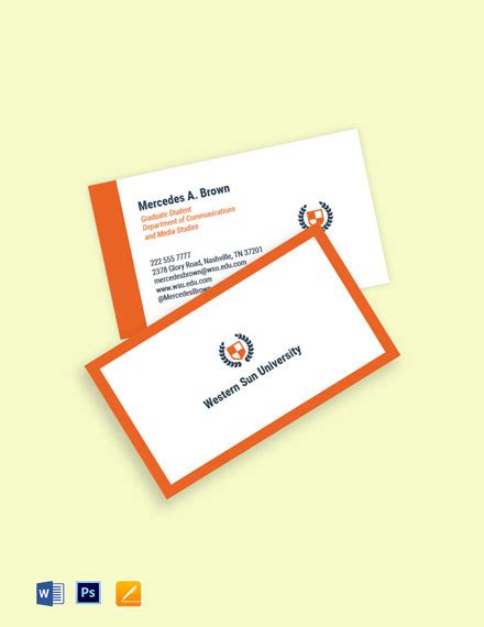 Student Business Card Template | Creative Design Templates