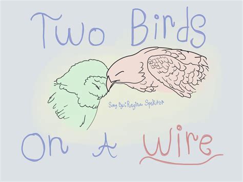 Two Birds on a wire by GoldenGoatFluff on DeviantArt