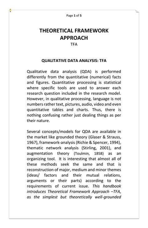 Theoretical Framework Example In Qualitative Research - Design Talk