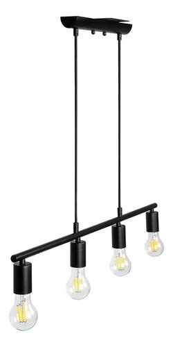 L Mpara Colgante Moderna Riel Focos Luces Vintage Industrial