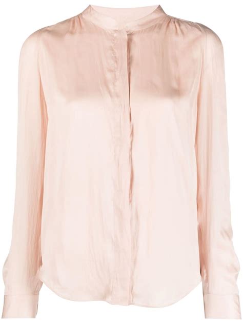 Zadig Voltaire Long Sleeve Satin Shirt Farfetch