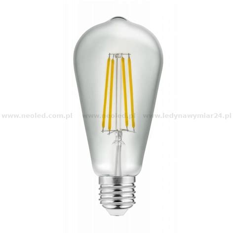 Żarówka Led St64 E27 6w 600lm B Neutralna 4000k 360° Filament Gtv Ld