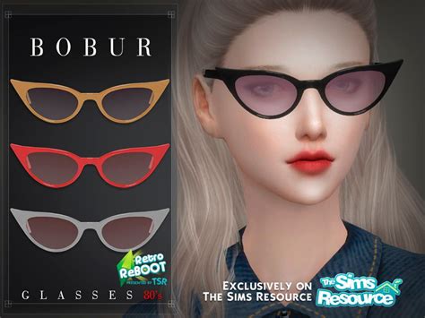 Sims 4 — Bobur Retro Reboot Glasses 80s By Bobur2 — I Present To Your