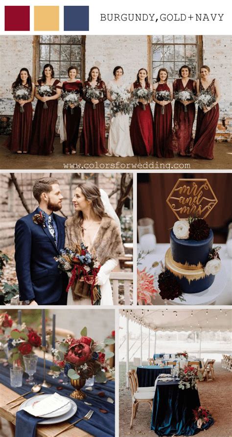 20 Navy Blue And Burgundy Wedding Colors Ideas 2024