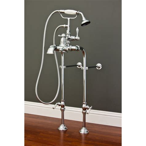 Strom Living 5 Handle Bathroom Thermostatic Clawfoot Tub Faucet With