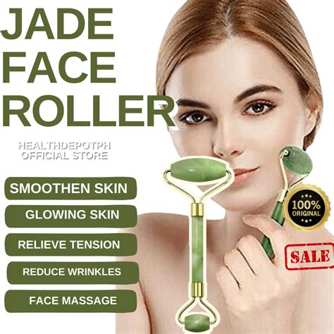 Jade Face Roller Glowing Skin Facial Massage Roller Relieve Tension