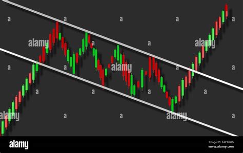 Bull Flag Stock Chart Pattern 3D Illustration Stock Photo - Alamy